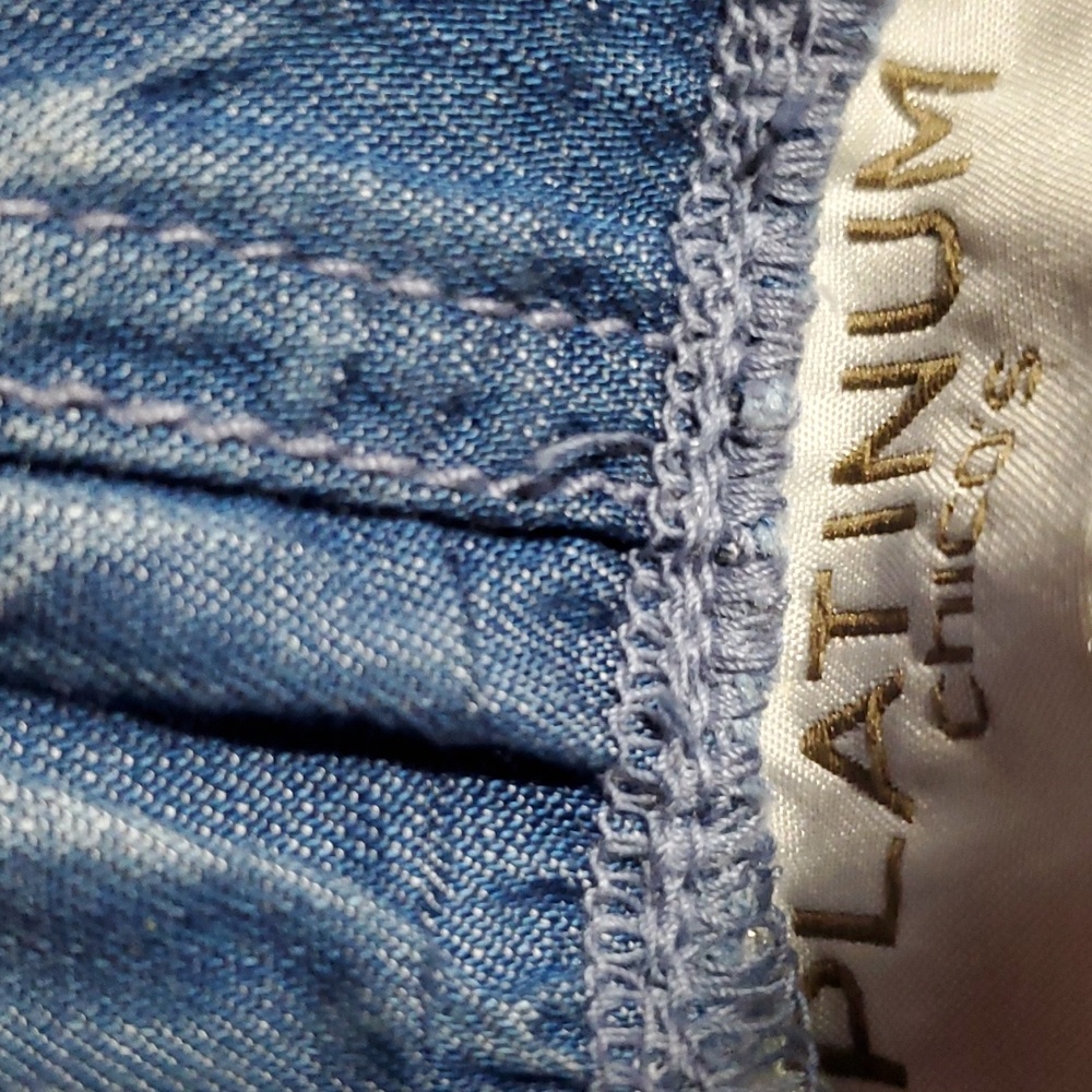 🦋PLATINUM LIGHTWEIGHT DENIM CAPRI PANTS SIZE 1 R (8) - Picture 8 of 10
